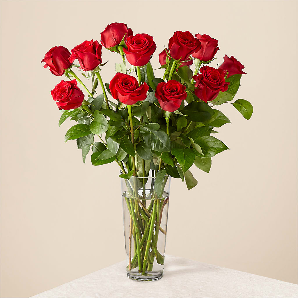 Long Stem Red Rose Bouquet – Blooms And Gifts, Concord CA