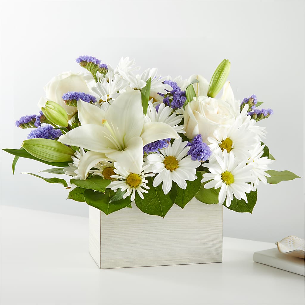 Beyond Blue Box Bouquet – Blooms And Gifts, Concord CA