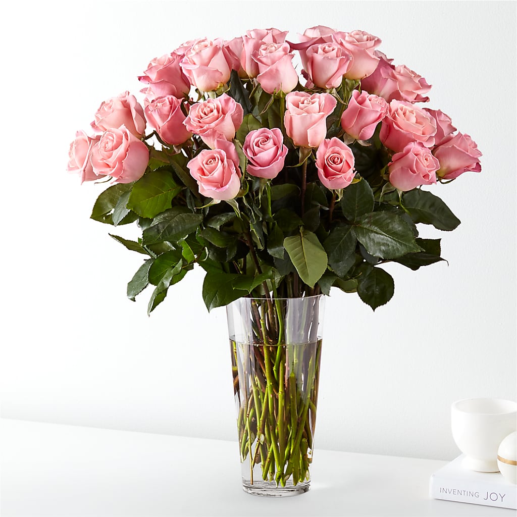 Long Stem Pink Rose Bouquet – Blooms And Gifts, Concord CA