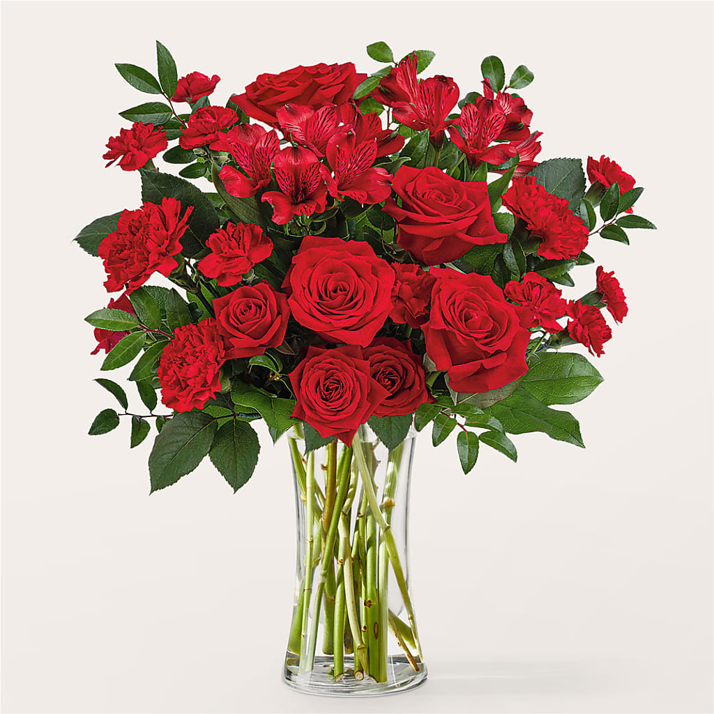 Brilliant Ruby Bouquet – Blooms And Gifts, Concord CA