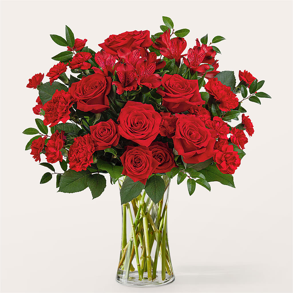 Brilliant Ruby Bouquet – Blooms And Gifts, Concord CA