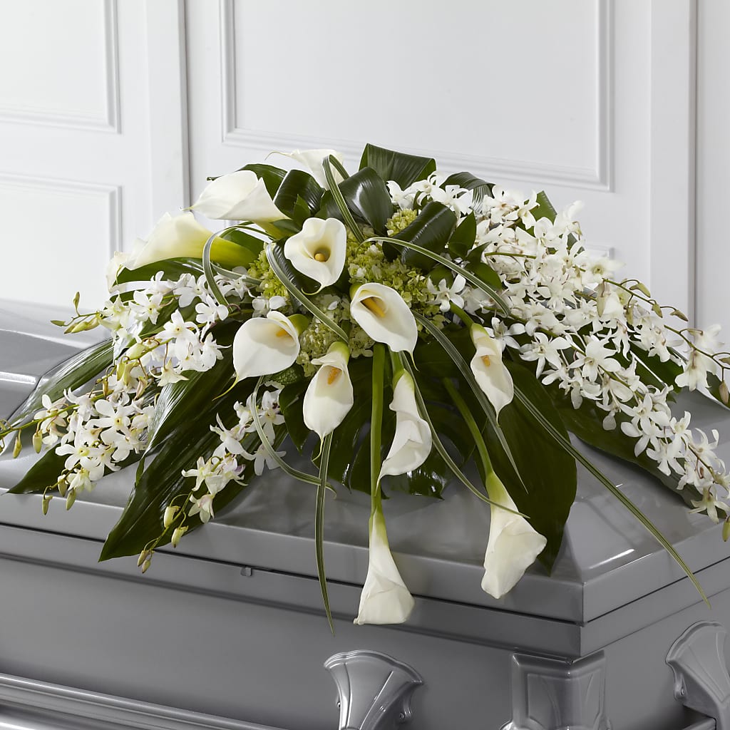Angel Wings Casket Spray – Blooms And Gifts, Concord CA