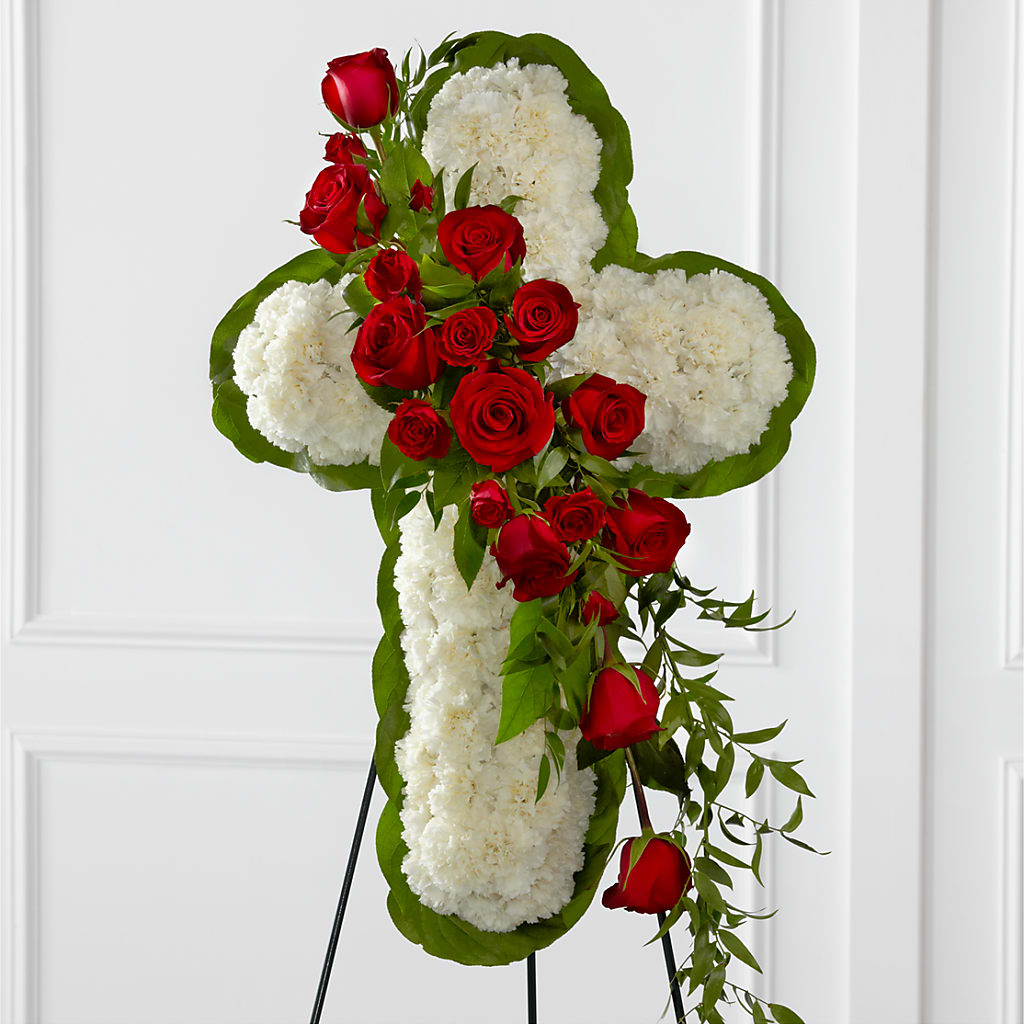 Floral Cross Easel – Blooms And Gifts, Concord CA
