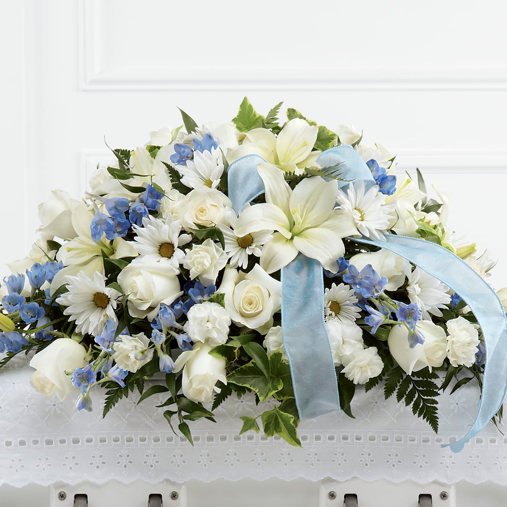 Tender Treasure Casket Spray – Blooms And Gifts, Concord CA