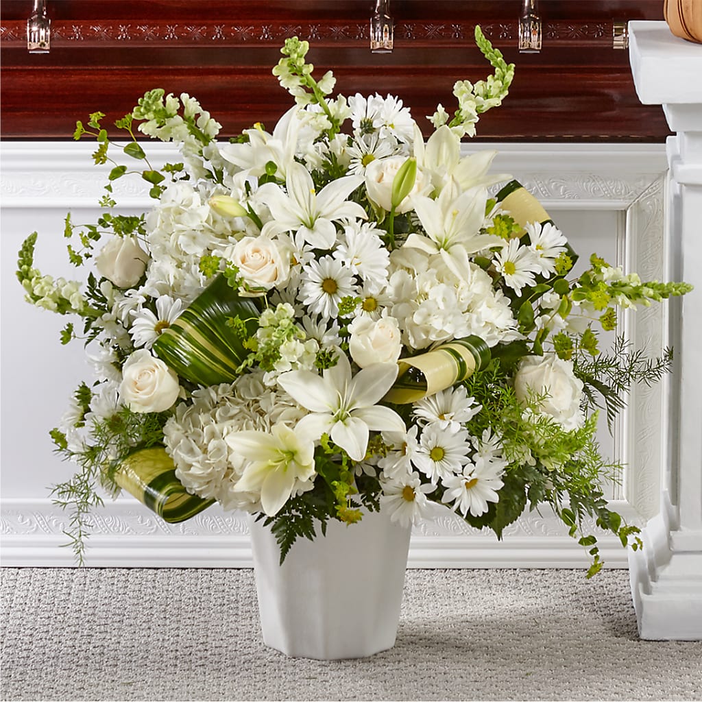 Thoughts of Tranquility Floor Basket – Blooms And Gifts, Concord CA