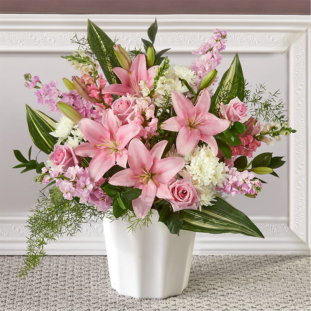 Simply Serene Floor Basket – Blooms And Gifts, Concord CA