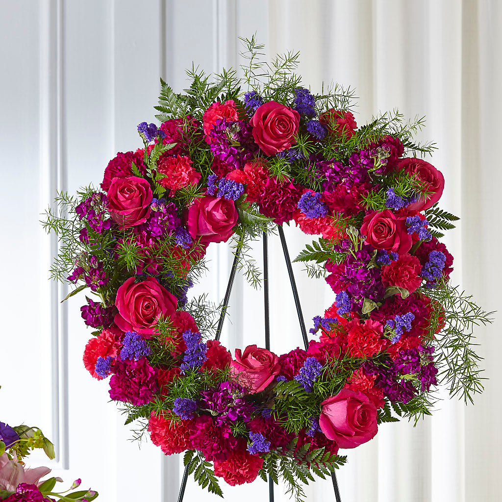Calming Colors Wreath – Blooms And Gifts, Concord CA