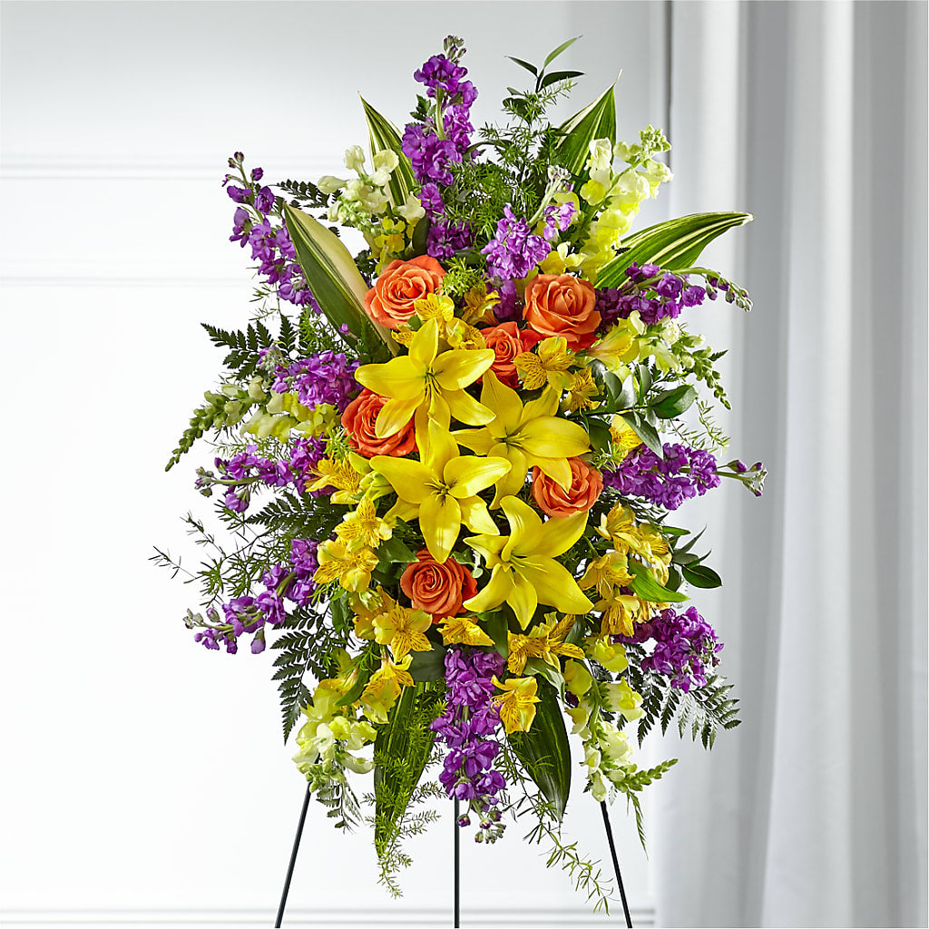 Thoughtful Prayers Standing Spray – Blooms And Gifts, Concord CA