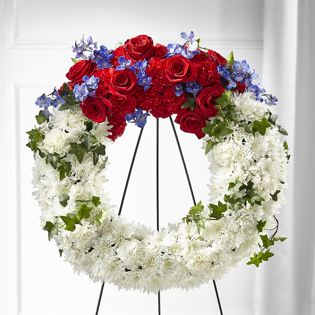 Patriotic Passion Wreath – Blooms And Gifts, Concord CA