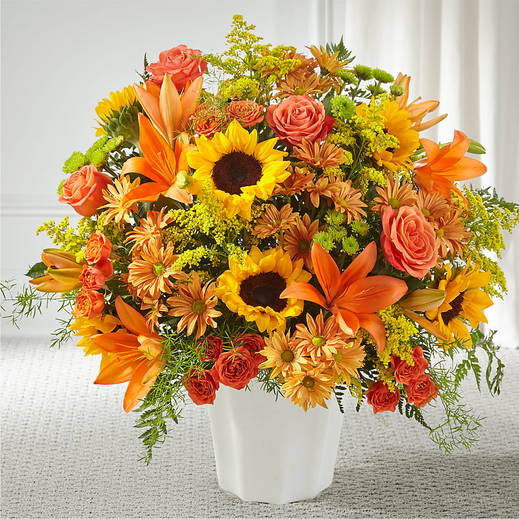 Harvest Thoughts Floor Basket – Blooms And Gifts, Concord CA