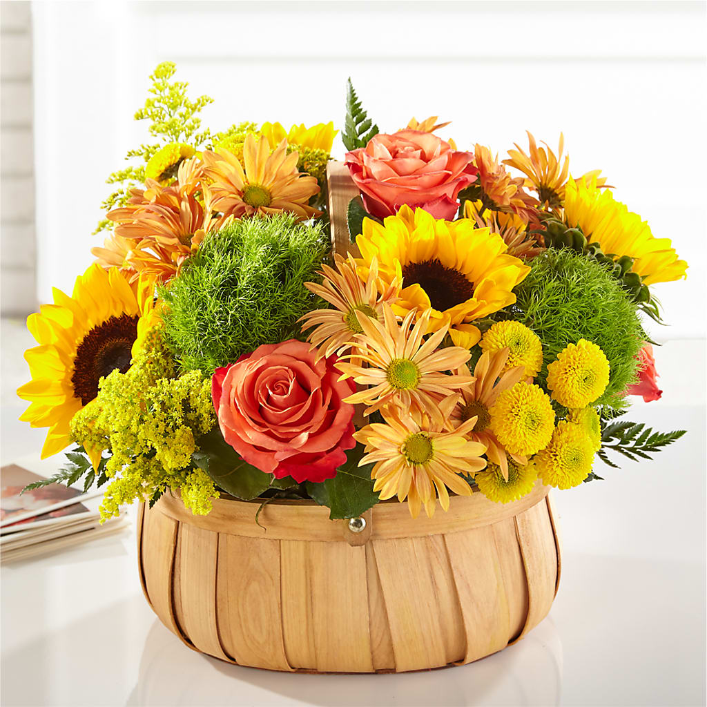 Harvest Sunflower Basket – Blooms And Gifts, Concord CA