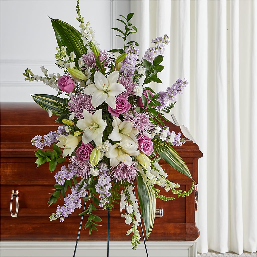 Grateful Hearts Standing Spray – Blooms And Gifts, Concord CA