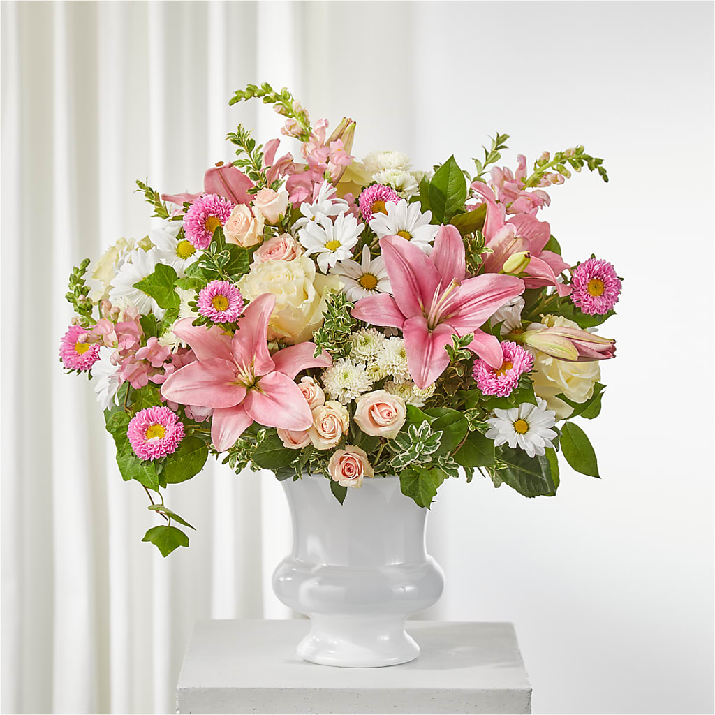 Empathetic Blooms Urn Arrangement – Blooms And Gifts, Concord CA