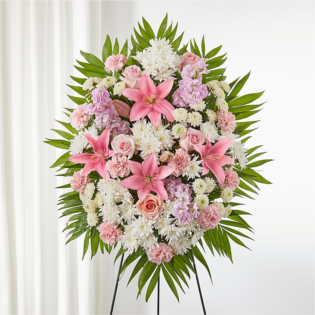 Offering Solace Standing Spray – Blooms And Gifts, Concord CA