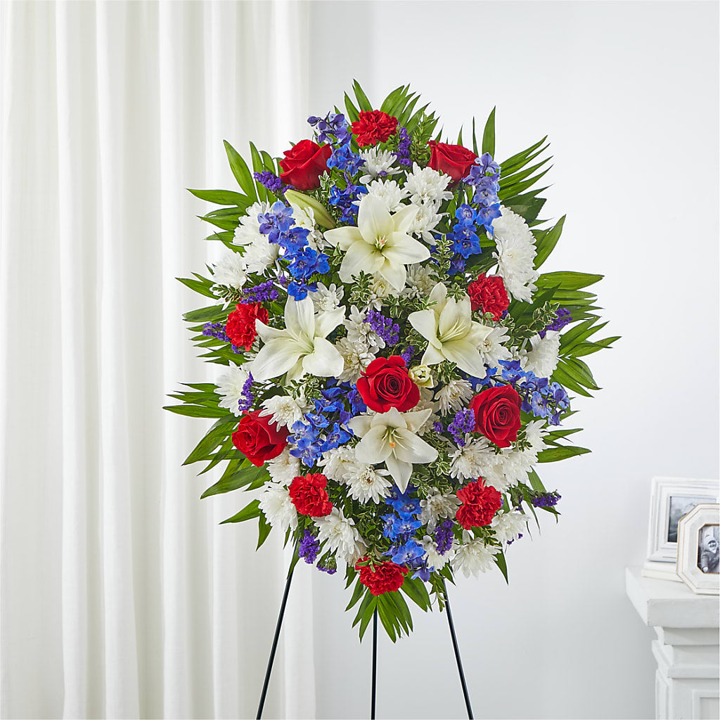 Cherished Service Standing Spray – Blooms And Gifts, Concord CA
