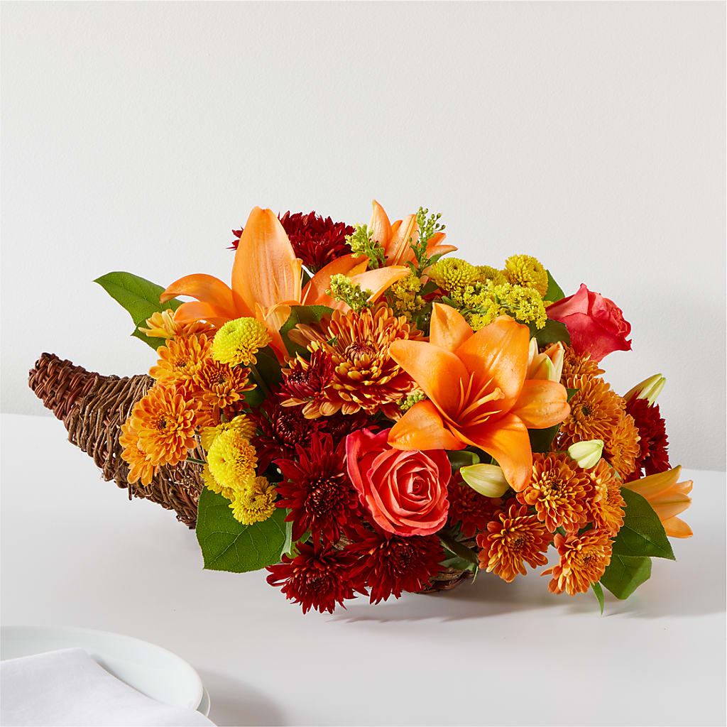 Bouquet of Blessings Cornucopia – Blooms And Gifts, Concord CA