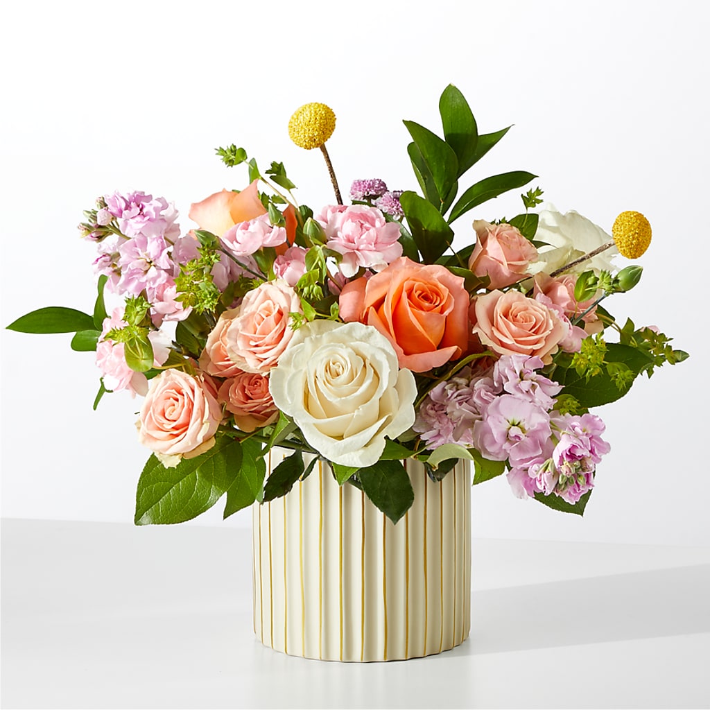 French Market Bouquet with Ivory Vase – Blooms And Gifts, Concord CA