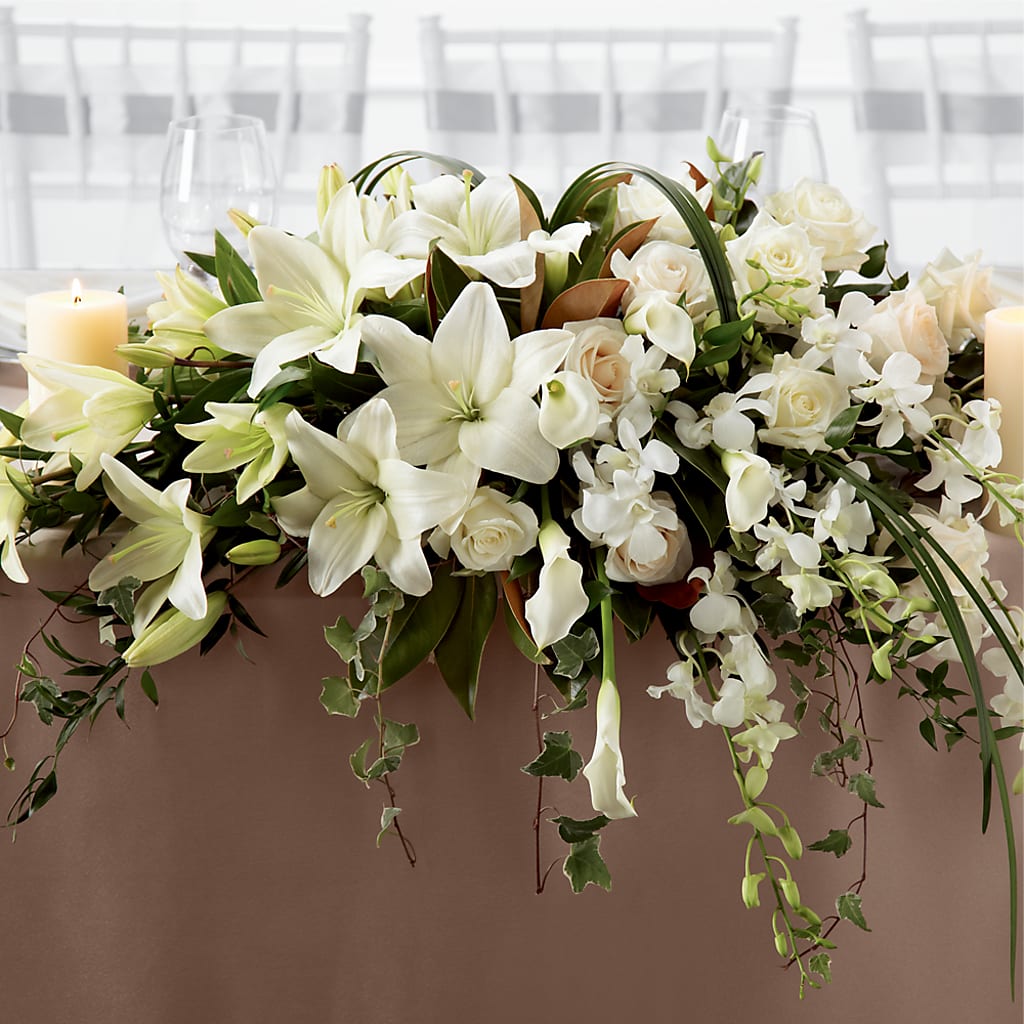White Linen Arrangement – Blooms And Gifts, Concord CA