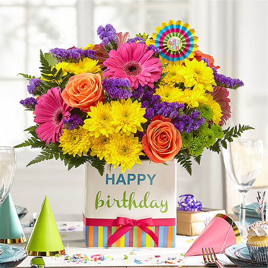 Birthday Brights Bouquet –  Blooms And Gifts, Concord CA
