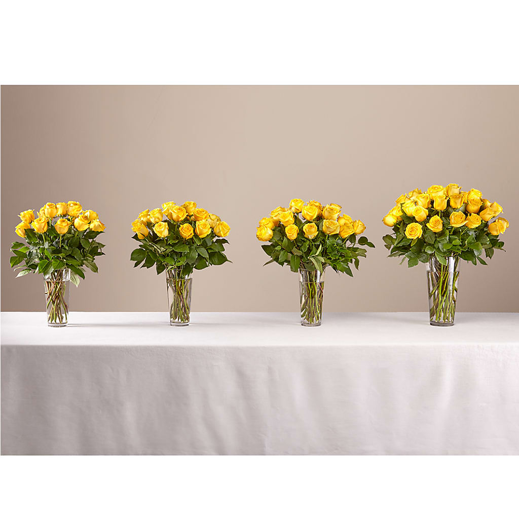 Long Stem Yellow Rose Bouquet –  Blooms And Gifts, Concord CA