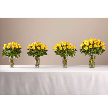 Long Stem Yellow Rose Bouquet –  Blooms And Gifts, Concord CA