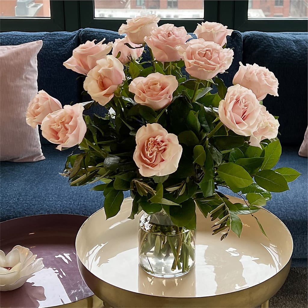 Long Stem Pink Rose Bouquet –  Blooms And Gifts, Concord CA