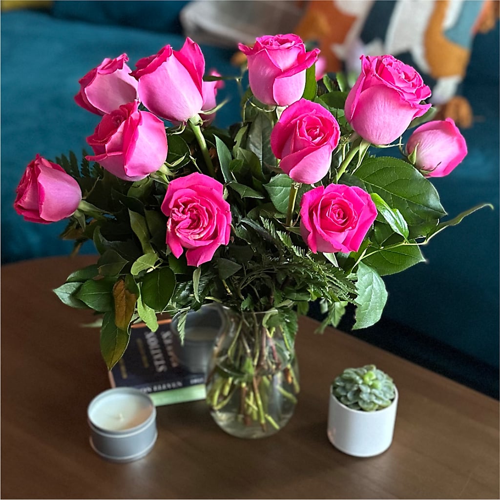 Long Stem Pink Rose Bouquet –  Blooms And Gifts, Concord CA