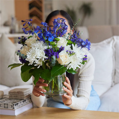 Cerulean Waves Bouquet –  Blooms And Gifts, Concord CA