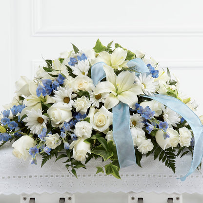 Tender Treasure Casket Spray –  Blooms And Gifts, Concord CA