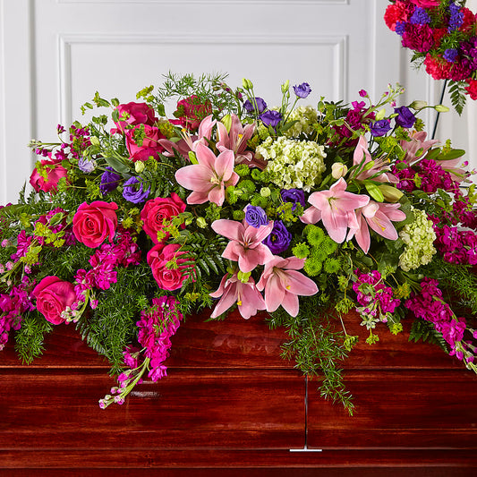Radiant Tribute Casket Spray –  Blooms And Gifts, Concord CA