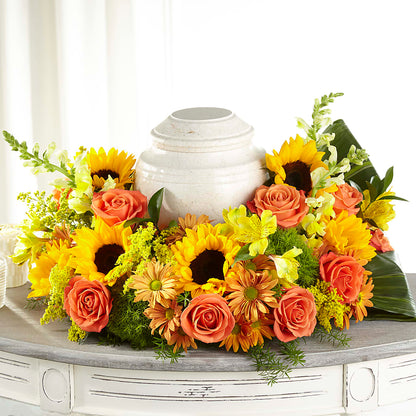 Faithful Sunflower Cremation Adornment –  Blooms And Gifts, Concord CA