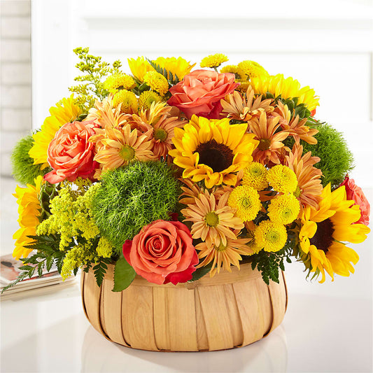 Harvest Sunflower Basket –  Blooms And Gifts, Concord CA