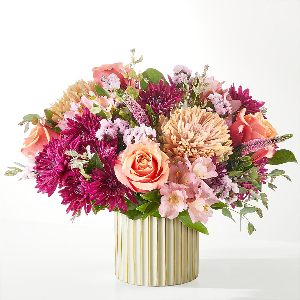 Berry Cobbler Bouquet with Ivory Vase –  Blooms And Gifts, Concord CA