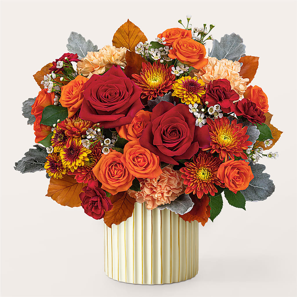 Merlot Bouquet with Ivory Vase –  Blooms And Gifts, Concord CA