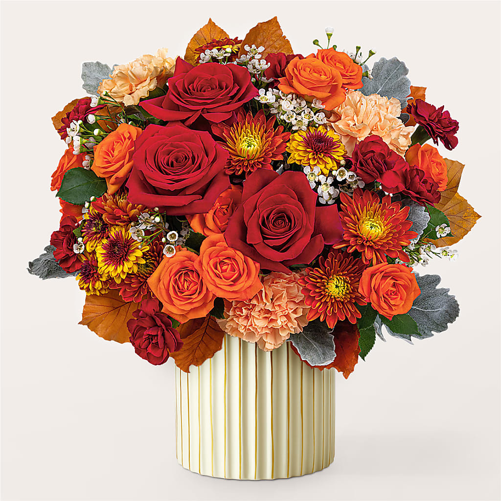 Merlot Bouquet with Ivory Vase –  Blooms And Gifts, Concord CA