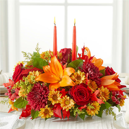 Autumn's Embrace Centerpiece –  Blooms And Gifts, Concord CA
