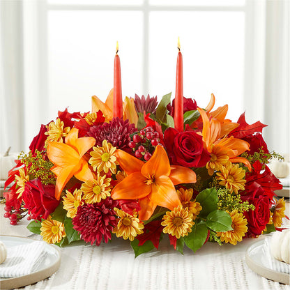 Autumn's Embrace Centerpiece –  Blooms And Gifts, Concord CA