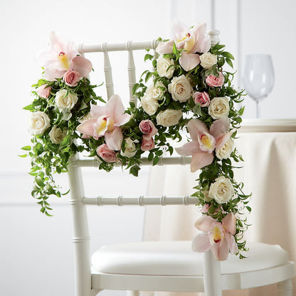 Orchid Rose Chair Décor –  Blooms And Gifts, Concord CA